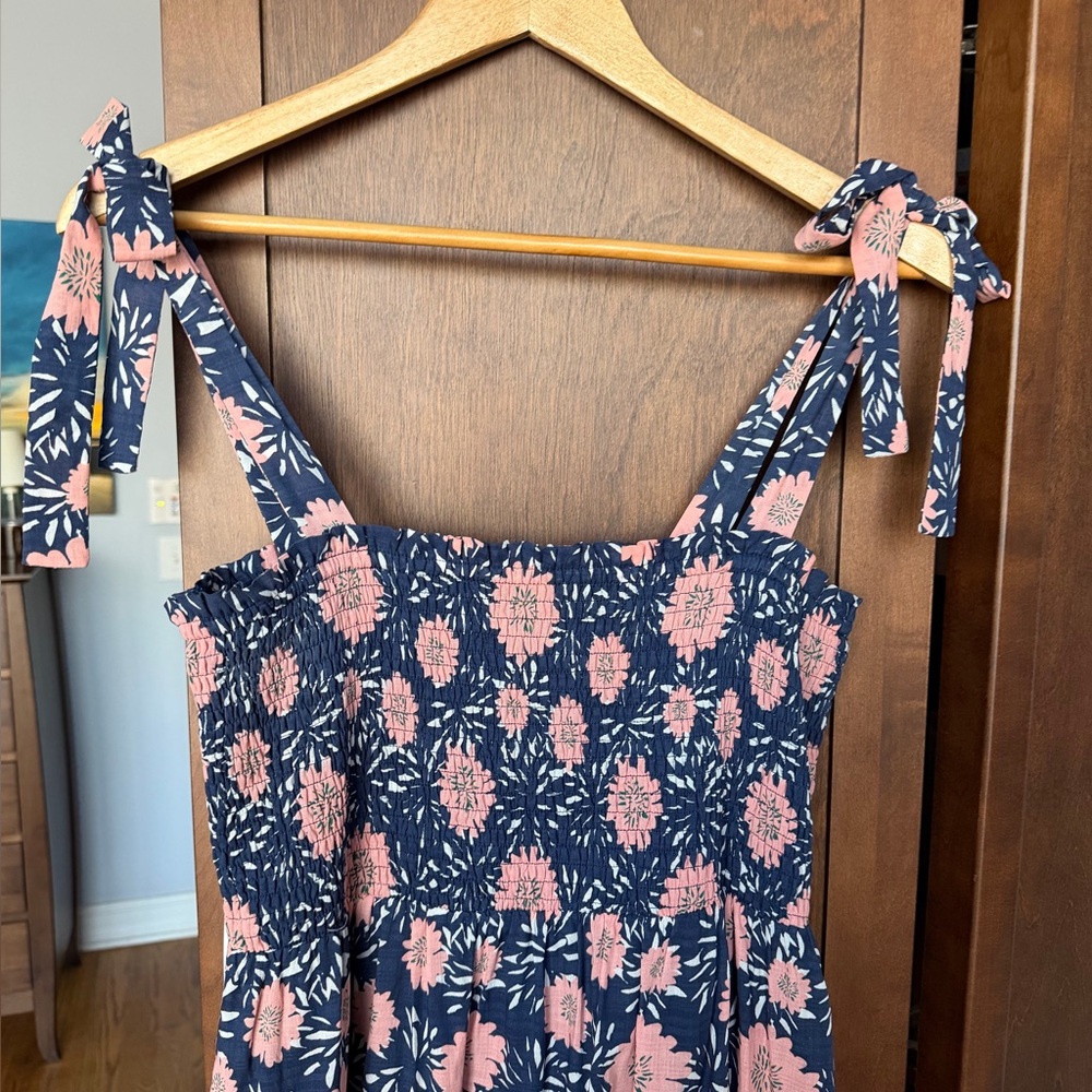 THML Smocked Floral Maxi Dress